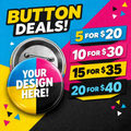 3 Inch Pinback Buttons